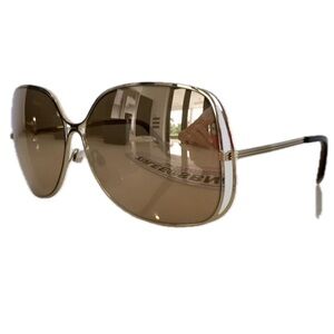 New! VICTORIA BECKHAM 18K Gold Plated / Mirrored Gold Lens Sunglasses LIMITED